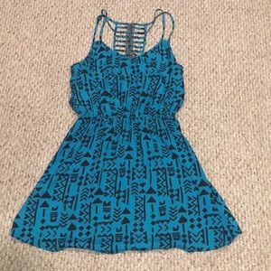 Size large blue Aztech dress